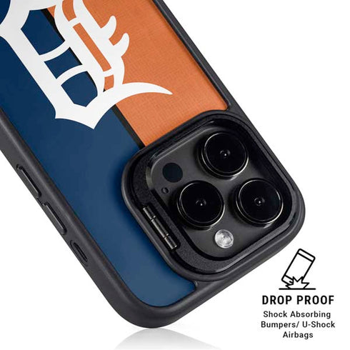 MLB Detroit Tigers Split iPhone 15 Pro Kickstand Case